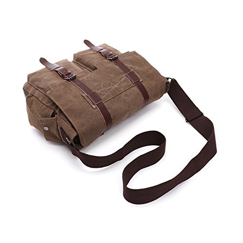 Vintage Military Canvas Laptop Bag for Men and Work