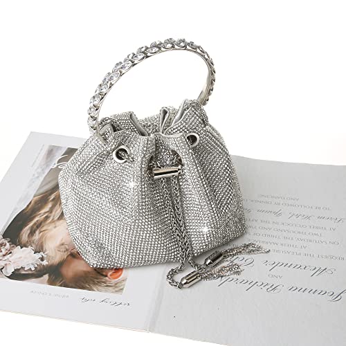 COAIMANEY Rhinestone Clutch for Wedding Party Prom