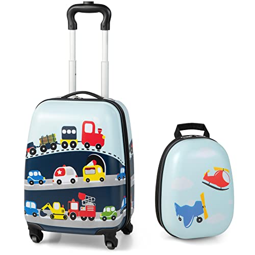 HONEY JOY Kids Luggage Set, 12" Backpack & 16" Suitcase