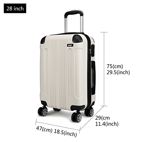 Kono Beige Designer Handbag - Large Hard Shell Luggage