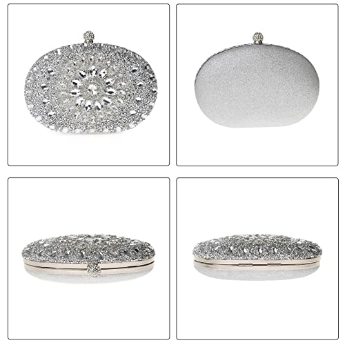 COAIMANEY Elegant Sparkly Rhinestone Clutch for Special Occasions