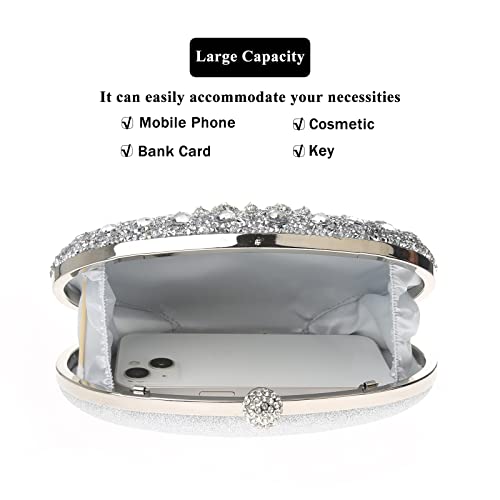 COAIMANEY Elegant Sparkly Rhinestone Clutch for Special Occasions