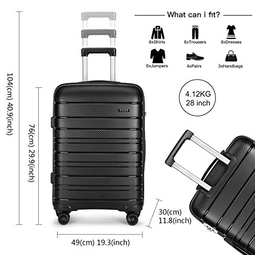 Designer Handbag: Kono Lightweight Check-in Luggage (Black)