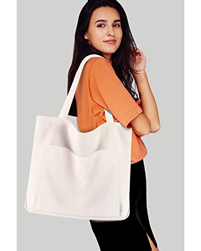 Corduroy Tote Bag: Stylish & Spacious for Women