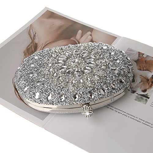 COAIMANEY Elegant Sparkly Rhinestone Clutch for Special Occasions