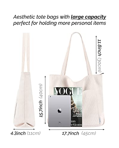 Corduroy Tote Bag: Stylish & Spacious for Women
