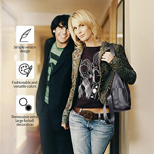 ROOSALANCE Women's Anti-theft PU Leather Backpack Handbag