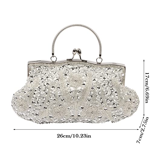 Elegant Rhinestone Clutch Bag - Wedding Party Fashion