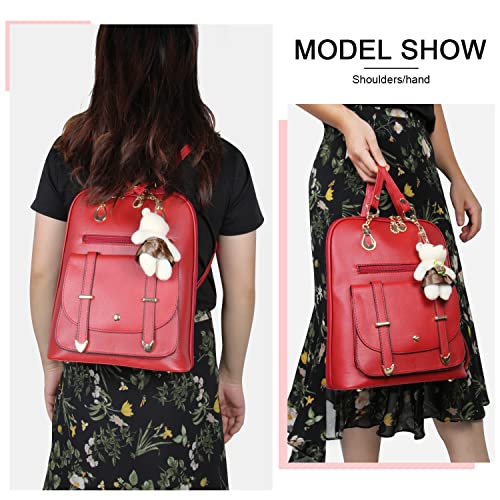 Syrads Red Backpack Handbag - Designer Shoulder Bags