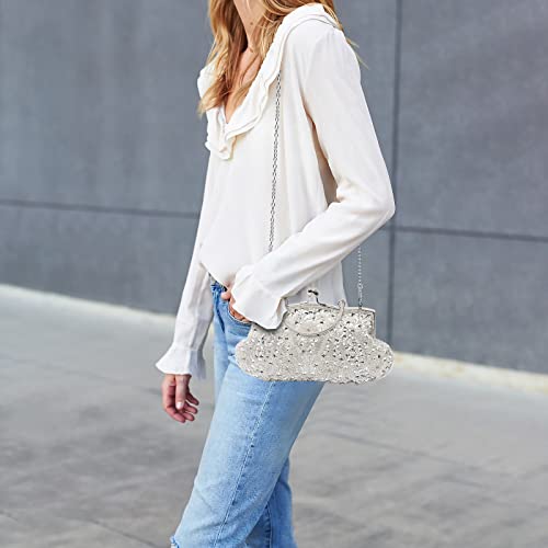 Elegant Rhinestone Clutch Bag - Wedding Party Fashion