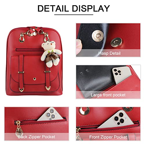 Syrads Red Backpack Handbag - Designer Shoulder Bags