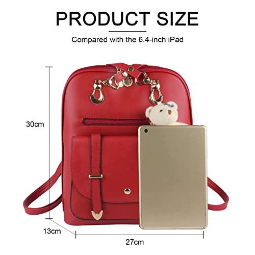 Syrads Red Backpack Handbag - Designer Shoulder Bags