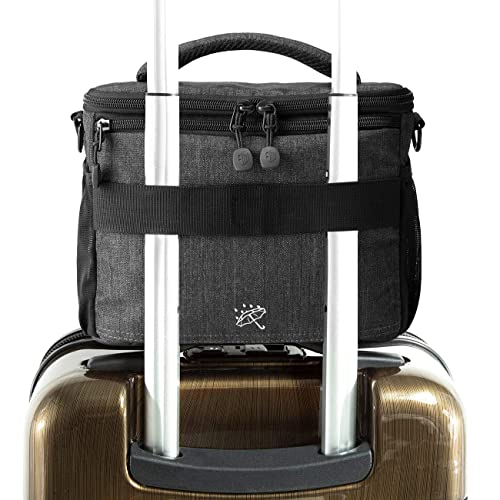 BAGSMART Camera Shoulder Bag, Grey, Anti-Shock, Waterproof