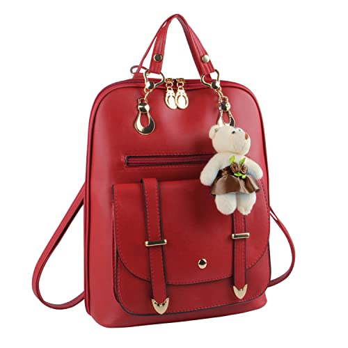 Syrads Red Backpack Handbag - Designer Shoulder Bags