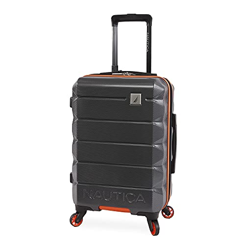 Nautica Quest Grey/Orange Carry-On 21-Inch Spinner Handbag