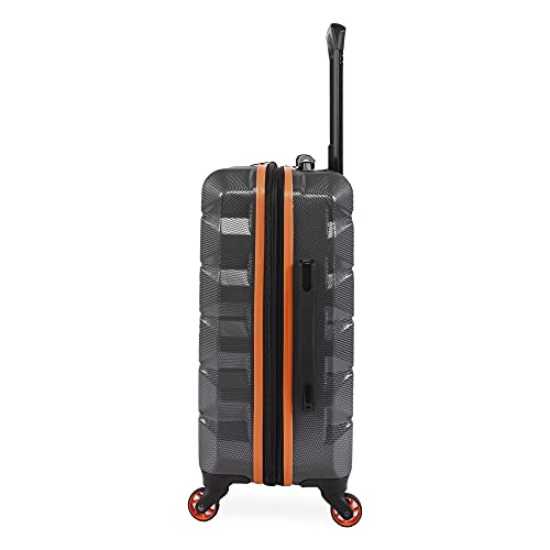 Nautica Quest Grey/Orange Carry-On 21-Inch Spinner Handbag