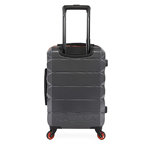 Nautica Quest Grey/Orange Carry-On 21-Inch Spinner Handbag