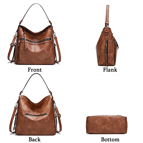 Aileese Women's Designer PU Leather Large Tote Bag