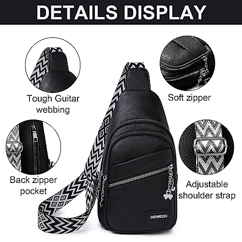 Small Leather Crossbody Fanny Pack for Women's Travel