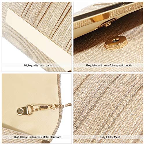 Golden Shining Designer Handbag for Women