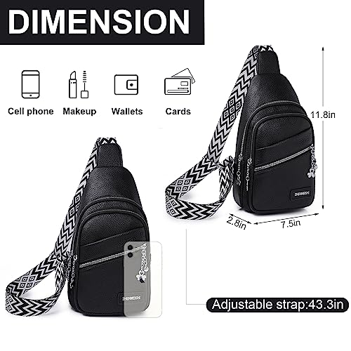 Small Leather Crossbody Fanny Pack for Women's Travel