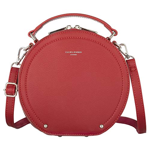 David Jones Red Round Crossbody Satchel - Designer Handbag