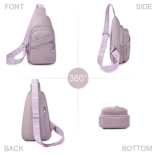 Small Leather Crossbody Fanny Pack for Women's Travel