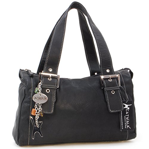 Designer Handbags - Soft Leather Top Handle/Shoulder Bag - JANE