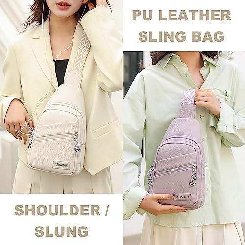 Small Leather Crossbody Fanny Pack for Women's Travel