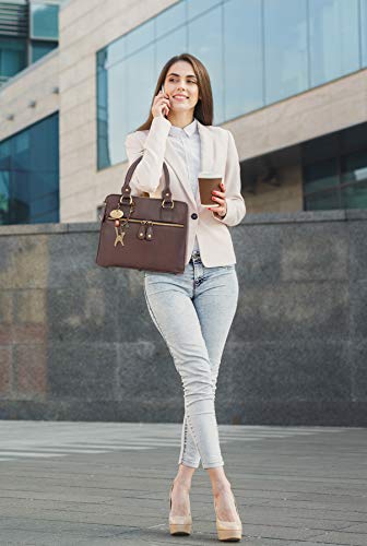 Designer Black Leather Vintage Handbag - VICKY