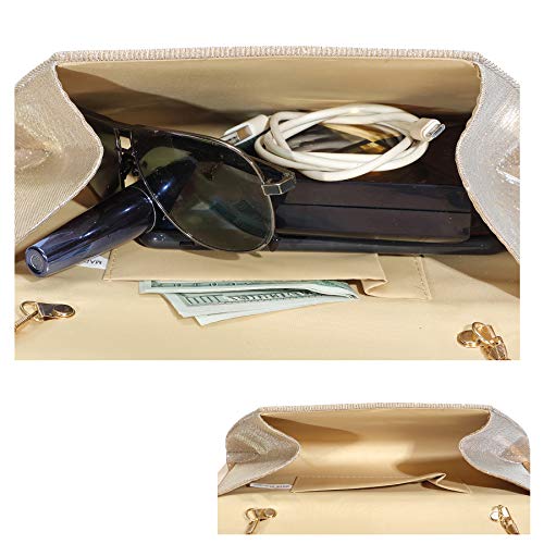 Golden Shining Designer Handbag for Women