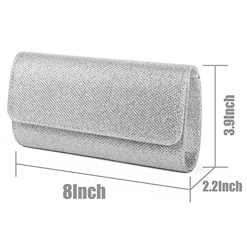 Elegant Sparkly Clutch for Wedding, Bridal, and Prom