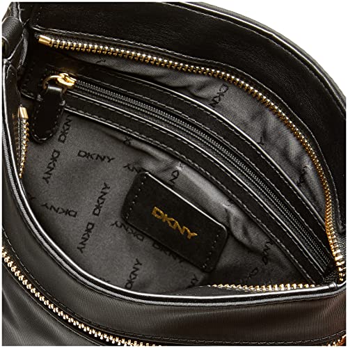 DKNY Women's R21eer56-bgd Crossbody, Blk/Gold, One Size