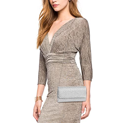 Elegant Sparkly Clutch for Wedding, Bridal, and Prom