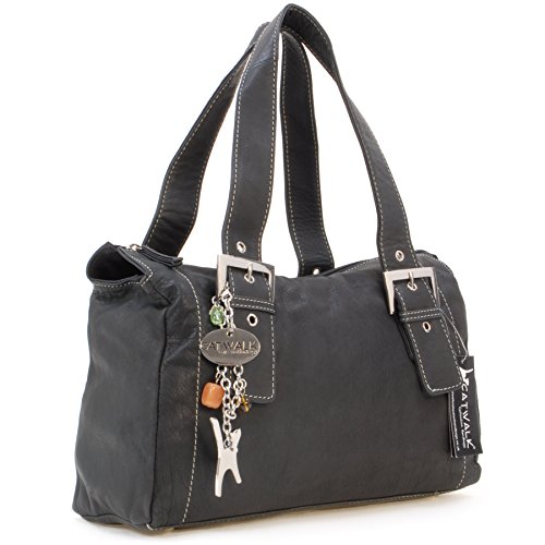 Designer Handbags - Soft Leather Top Handle/Shoulder Bag - JANE