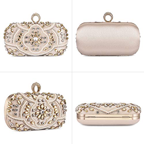 Champagne Gold Diamant Damen Clutch Bag - UBORSE