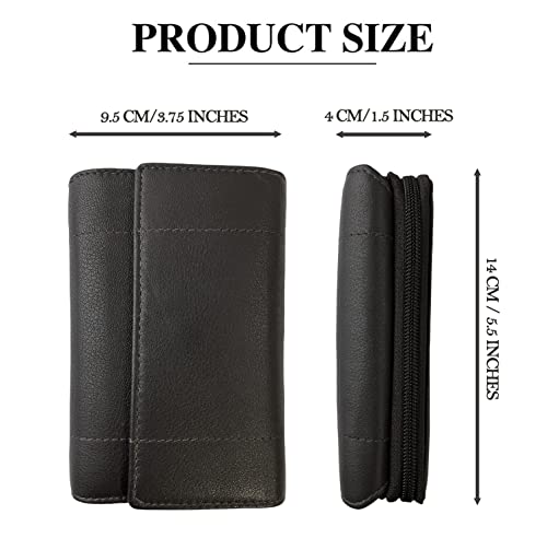 Woodland Leathers Women's RFID Protected Leather Purse (Black)