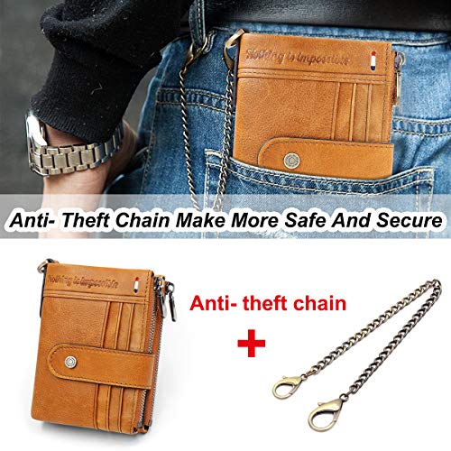 Designer RFID Blocking Leather Men's Slim Wallet