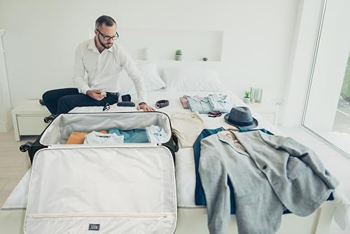 Aerolite Large Lightweight 4 Wheel Spinner Suitcase