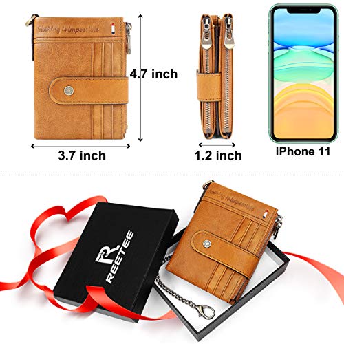 Designer RFID Blocking Leather Men's Slim Wallet
