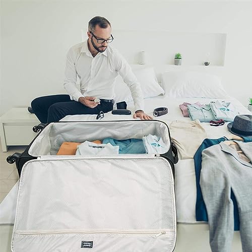 Aerolite Large Lightweight 4 Wheel Spinner Suitcase