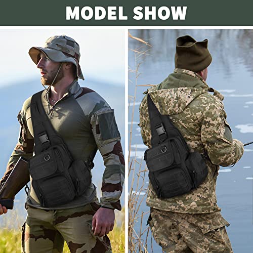 Large Tactical Sling Backpack for Hiking & Travel