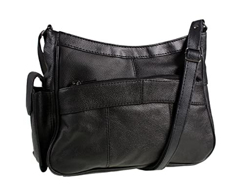 Lorenz Black Nappa Leather Shoulder Handbag