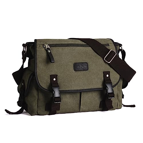 Men's Waterproof Nylon Messenger Bag with Multiple Pockets for Daily Use