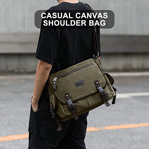Men's Waterproof Nylon Messenger Bag with Multiple Pockets for Daily Use