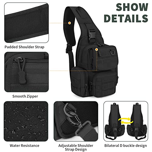 Large Tactical Sling Backpack for Hiking & Travel
