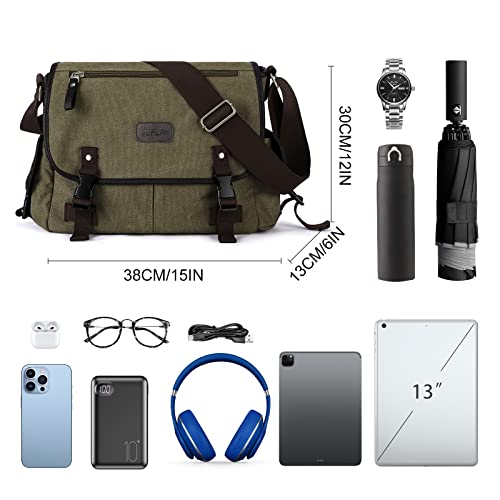 Men's Waterproof Nylon Messenger Bag with Multiple Pockets for Daily Use