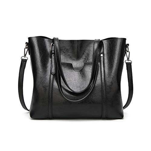 Soft Leather Ladies' Tote Bag with Zipper