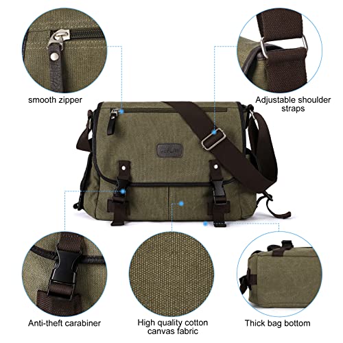 Men's Waterproof Nylon Messenger Bag with Multiple Pockets for Daily Use