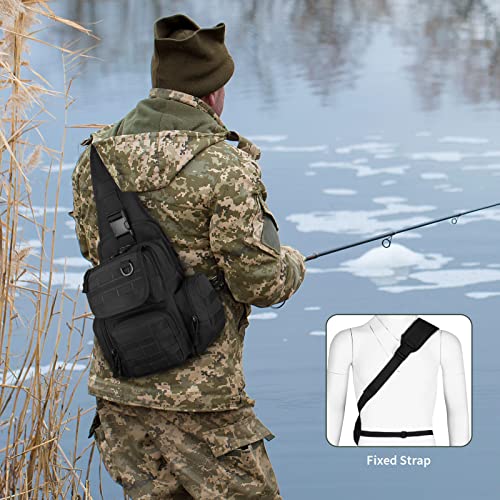 Large Tactical Sling Backpack for Hiking & Travel